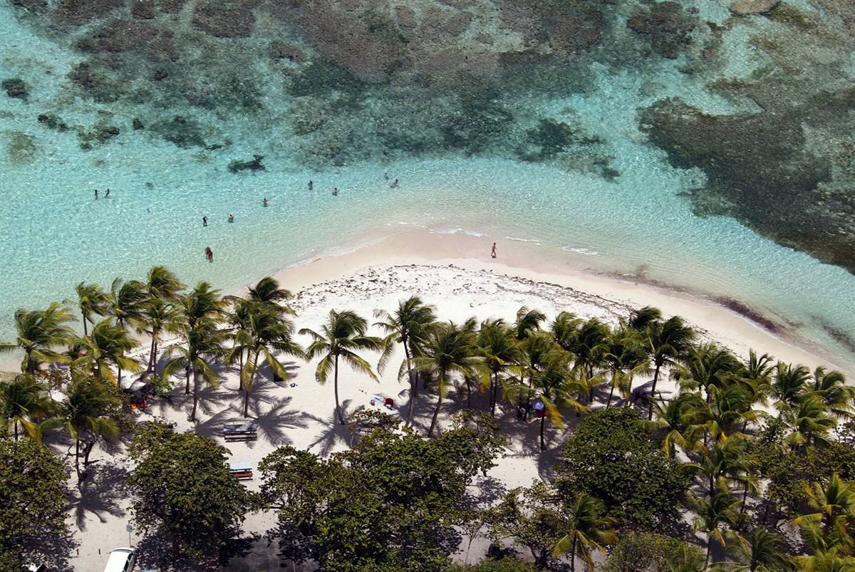 карибский пляж типичный белый кораловый песок